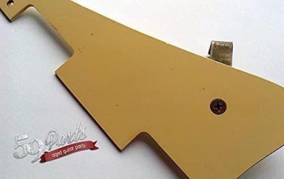 59PARTS/HISTORIC CREAM GIBSON LES PAUL PICKGUARD WITH BRACKET POST 2008  HAND AGED BURST/全国一律送料無料