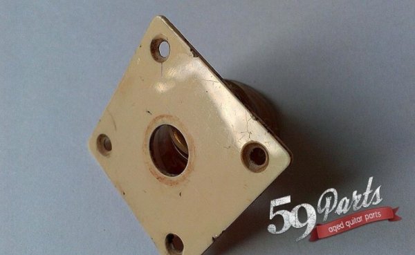 画像6: HISTORIC CREAM 1959 AGED JACK PLATE w/SCREWS GIBSON LES PAUL RELIC 59 PARTS/ジャックプレート/全国一律送料無料 (6)