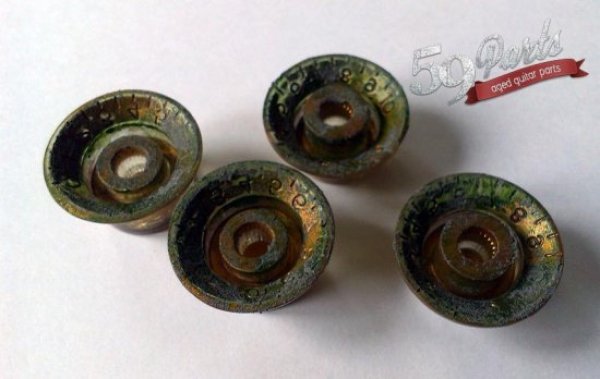 画像3: 59PARTS/SET OF 4 HAND AGED MISMATCHED GOLD KNOBS, GARY MOORE/ビンテージパーツ/全国一律送料無料 (3)