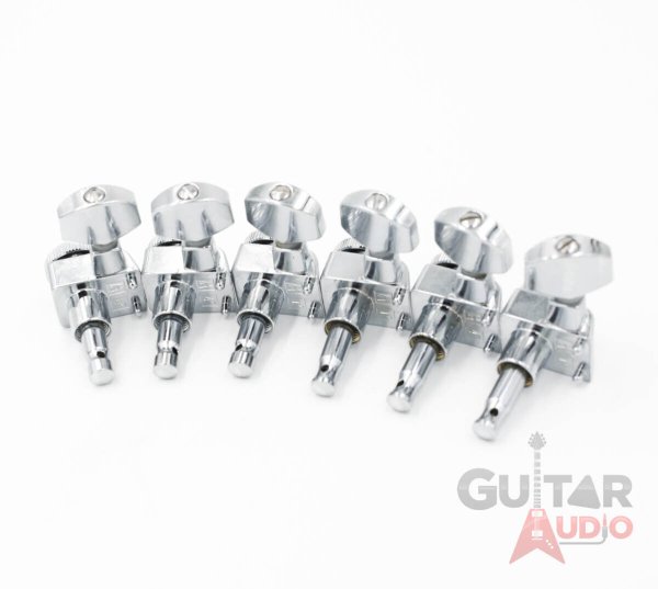 画像4: Genuine Fender CHROME LOCKING Tuners 6-InLine 2-pin Strat/純正 フェンダー クローム ロッキングチューナー/全国一律送料無料 (4)
