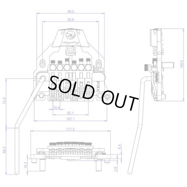 画像3: Floyd Rose FRTX02000 Tremolo System  Black/フロイドローズ/全国一律送料無料！ (3)
