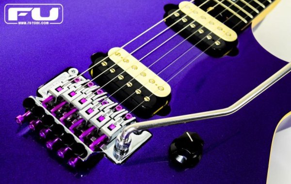 画像2: FU-Tone Titanium Saddle Insert Set (6 String) Purple/チタンインサートブロック/フロイドローズ/全国一律送料無料 (2)