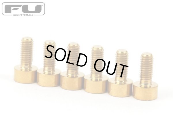 画像1: FU-Tone Titanium Saddle Mounting Screw Set (6) –  Gold/フロイドローズ/チタン製サドルマウントスクリュー/トレモロパーツ/全国一律送料無料 (1)