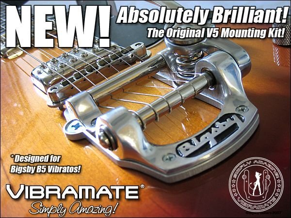 画像3: FU-Tone Vibramate V5 Standard Mounting Plate for Bigsby B5/ヴィブラート・テールピース/マウンティング・キット/全国一律送料無料 (3)