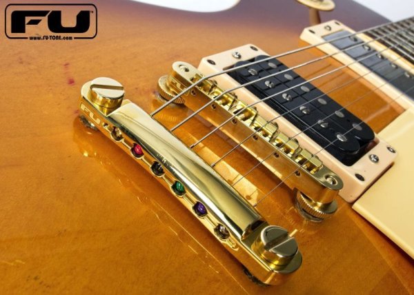 画像2: FU-Tone Stop Tail & Tune-O-Matic BRASS Bridge Set – Natural Brass/ストップテール/ブラスブリッジ/全国一律送料無料 (2)