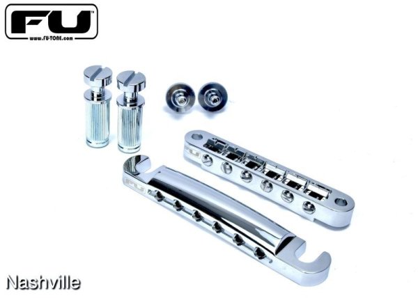 画像3: FU-Tone Stop Tail & Tune-O-Matic BRASS Bridge Set – Chrome Plated/ストップテール/ブラスブリッジ/全国一律送料無料 (3)