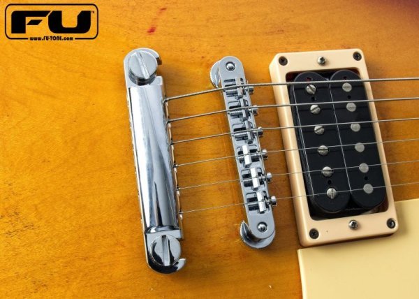 画像4: FU-Tone Stop Tail & Tune-O-Matic BRASS Bridge Set – Chrome Plated/ストップテール/ブラスブリッジ/全国一律送料無料 (4)