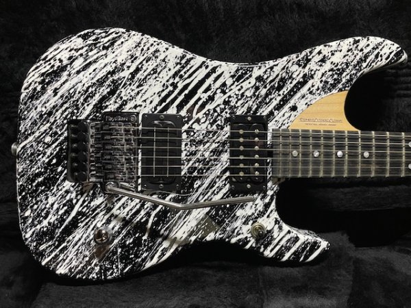 画像1: Washburn N4 Nuno Bettencourt Black/White Splatter/ ウァッシュバーン/新品/全国一律送料無料 (1)
