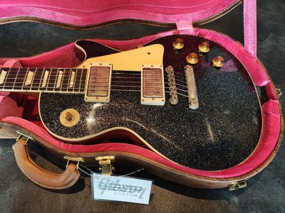画像1: Gibson Custom Shop Murphy Lab '57 Les Paul Sparkle Black Ultra Light Aged/新品/全国一律送料無料