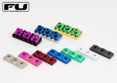画像2: FU-Tone Titanium Lock Nut Blocks – Set of 3 Gold/チタンインロッキングナットブロック/フロイドローズ/全国一律送料無料