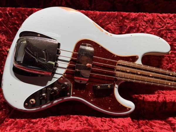 画像1: Fender Custom Shop Fender USA Custom Shop '64s Jazz-Bass / Relic / Daphne Blue (1)