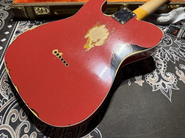 画像7: Fender Custom Shop '60 Telecaster Custom - Handwound Pick-Ups / Fiesta Red Over 3-Tone Sunburst / Heavy Relic (7)