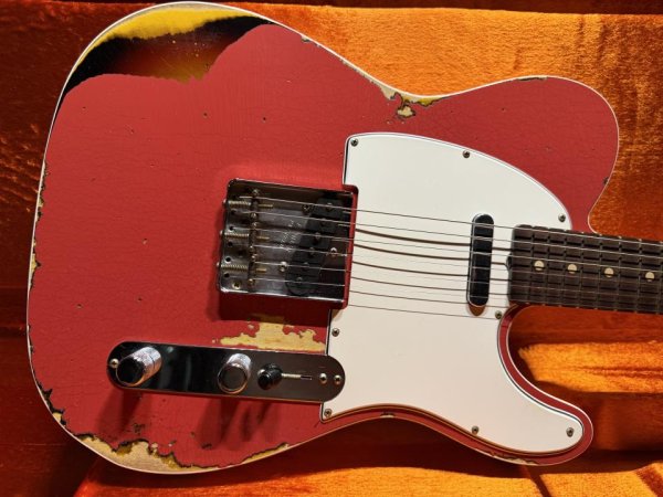 画像1: Fender Custom Shop '60 Telecaster Custom - Handwound Pick-Ups / Fiesta Red Over 3-Tone Sunburst / Heavy Relic (1)