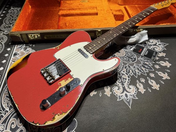 画像3: Fender Custom Shop '60 Telecaster Custom - Handwound Pick-Ups / Fiesta Red Over 3-Tone Sunburst / Heavy Relic (3)