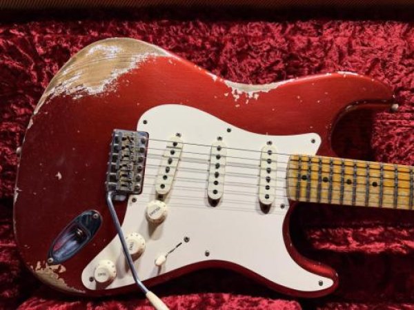 画像1: Fender Custom Shop '57 Stratocaster Heavy Relic / Candy Apple RED (1)