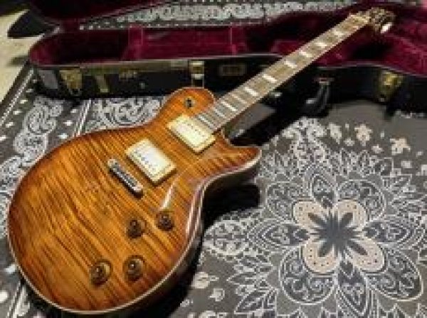 画像2: David Thomas McNaught Vintage Single Cut Light Tigers Eye Burst (Premium Diamond Flame) (2)
