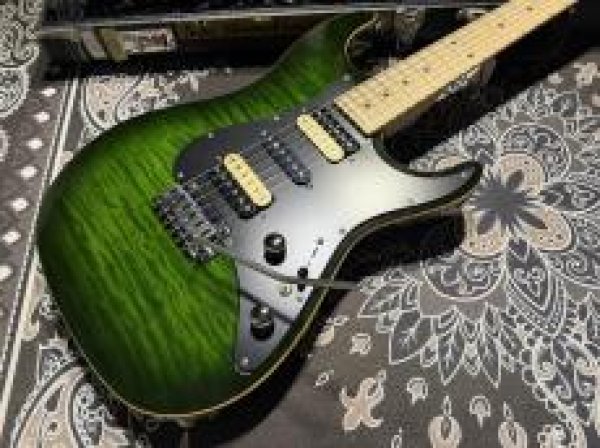 画像3: Suhr Standard Zebra PU / Matching HEAD / Lime Green Burst (3)
