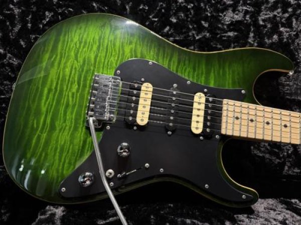 画像1: Suhr Standard Zebra PU / Matching HEAD / Lime Green Burst (1)