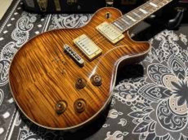 画像3: David Thomas McNaught Vintage Single Cut Light Tigers Eye Burst (Premium Diamond Flame) (3)