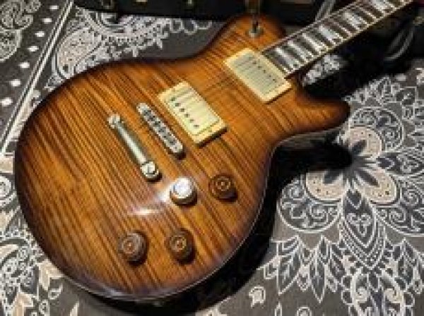 画像2: David Thomas McNaught Vintage Single Cut / Diamond Flame Antique Burst (2)