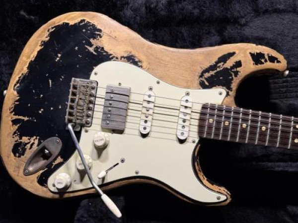 画像1: LsL Instruments Super Custom Saticoy Classic S Style SSH / Age & Rub Through / Aging Black (1)