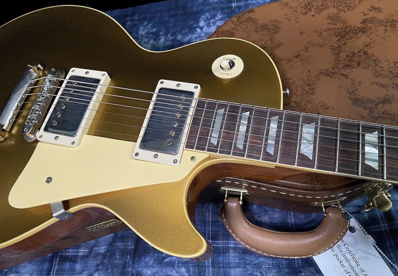 特注ゴールドフラワーピックガード Gibson カスタムショップP90サイズ 厚い